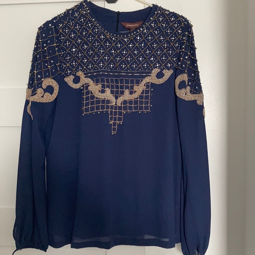 Hand beaded blouse from Anthropology.